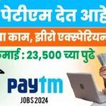 Paytm work from home job details for earning money from home